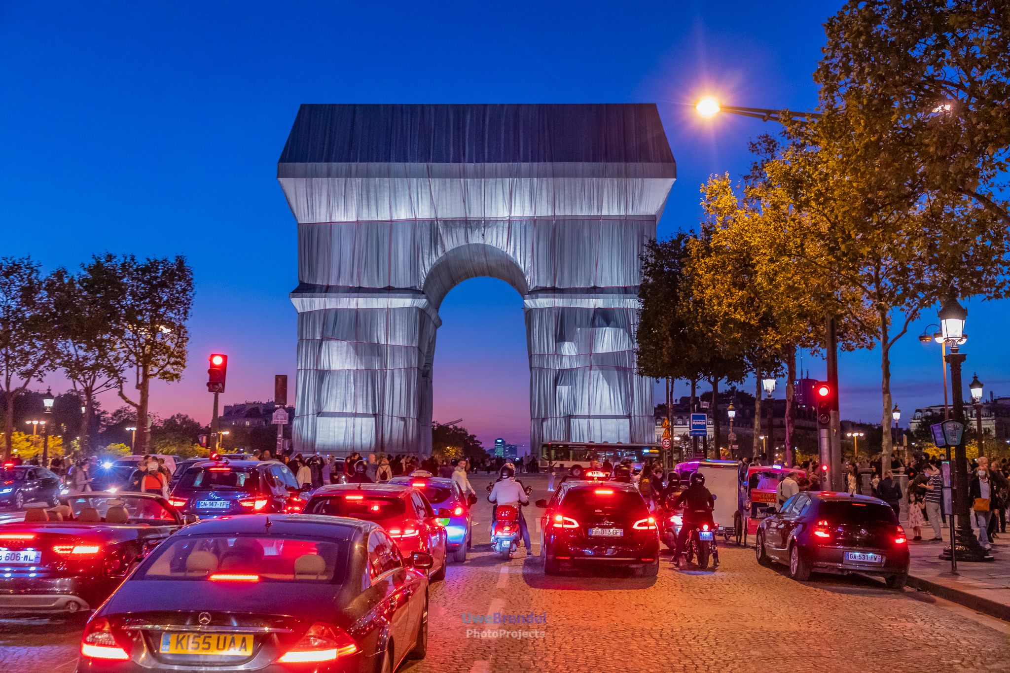 2021, Arc de Triomphe, Favoriten, Homepage, Nacht, Paris, Tageszeit
